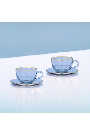Valery Mavi 4'lü Çay Fincan Takımı - 5