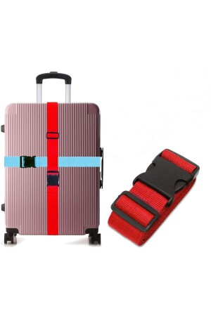 Valiz Kemeri Bavul Kemeri Ayarlanabilir Valiz Emniyet Kemeri Çanta Kemeri Valiz Bağlama Kemer Kilit - 4