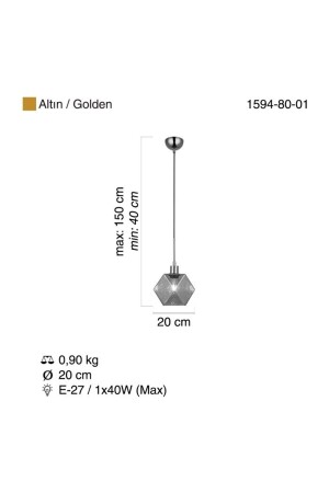 Valpovo Tekli Altın Avize 1xe27 1088 - 8