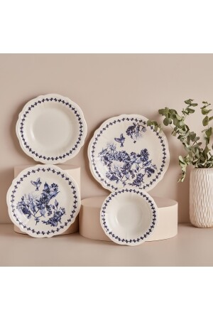 Vanessa Stoneware 24 Parça 6 Kişilik Yemek Takımı Mavi 2003YMTK0010|103 - 2