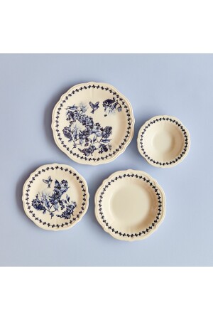 Vanessa Stoneware 24 Parça 6 Kişilik Yemek Takımı Mavi 2003YMTK0010|103 - 4