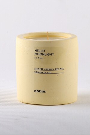 MNZ-فانيلا & مارشمالو رائحة - شمعة تزيينية في وعاء خرساني - Obbje