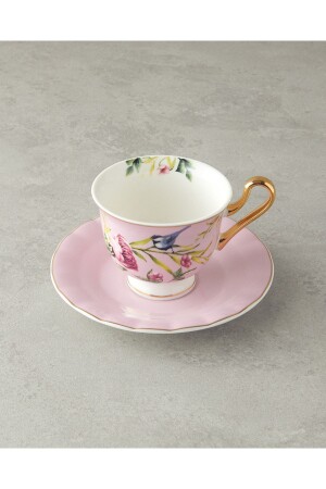 Vanilla New Bone China 4 Parça 2 Kişilik Çay Fincanı Takımı Açık Pembe - 4