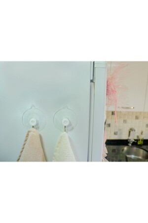 Vantuz Banyo Mutfak Duvar Askısı Cam Için Askılık 4 Adet - 2