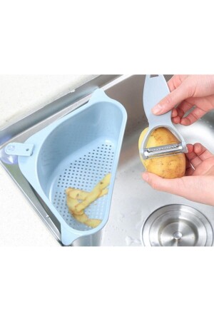 Praktischer Spülbecken-Mülleimer mit Saugnapf-Sieb, Mehrzweck-Spülbeckensieb (gemischte Farben) - Baroness