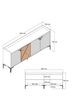 Variant Venice Konsole – Walnuss / Weiß vndkknsl - 8