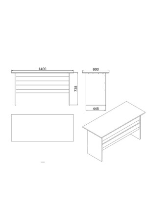 Vario A Büroschreibtisch Barock-Anthrazit VO1-BA - 8