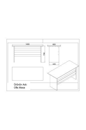 Vario AB Büro-Schreibtisch-Set Barock-Anthrazit VO8-BA - 3