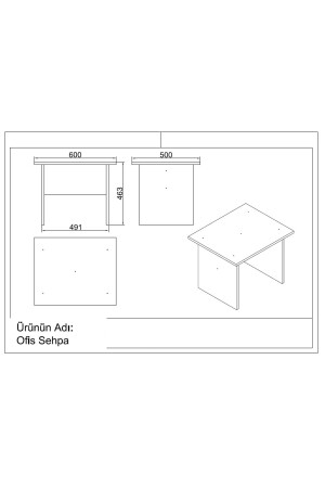 Vario Abf Büroschreibtisch-Set 3 Farben VO10-W - 4