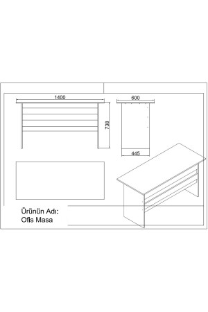 Vario Abf Ofis Büro Masa Takımı 3 Renk VO10-W - 3