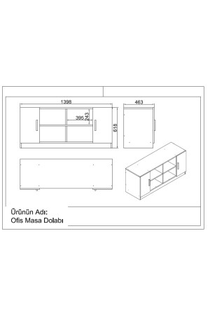 Vario Abf Ofis Büro Masa Takımı 3 Renk VO10-W - 5