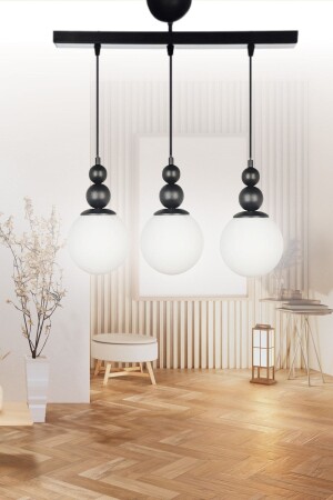 (منز-فينوس) الملكة الثلاثية (شانديلي) الأسود الأبيض - طاولة الطعام الخاصة - غرفة المعيشة - المطبخ - القاعة - غرفة النوم - المنتصف - VEDA AVİZE