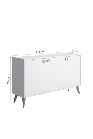 Vega Konsolenschrank mit drei Türen, breit, Eiche, 3200377422 - 9