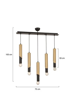 Vegamu Sıralı Eskitme Avize 5li 3620-5S-FR - 5