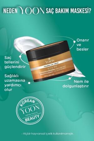 Vegan Tuzsuz Şampuan & Saç Bakım Maskesi 250ml- Hyaluronik Asit- Keratin- Kolajen ve Biotin 2'li Set - 5