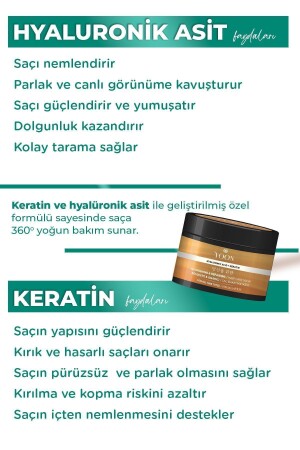 Vegan Tuzsuz Şampuan & Saç Bakım Maskesi 250ml- Hyaluronik Asit- Keratin- Kolajen ve Biotin 2'li Set - 6