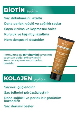 Vegan Tuzsuz Şampuan & Saç Bakım Maskesi 250ml- Hyaluronik Asit- Keratin- Kolajen ve Biotin 2'li Set - 7