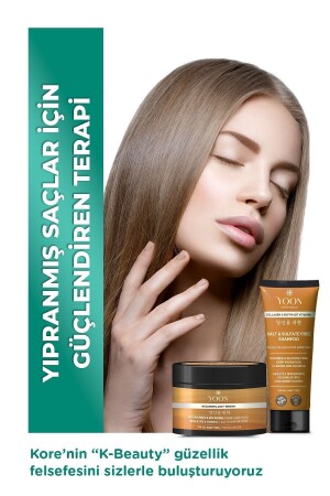 Veganes salzfreies Shampoo und Haarpflegemaske 250 ml – Hyaluronsäure – Keratin – Kollagen und Biotin, 2er-Set - 9