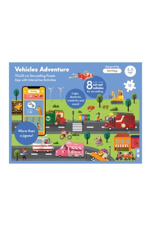 Vehicles Adventure: 18 Parça Yapboz Ve 8 Cut-out Araç Ile Taşıtları Keşfet - 1