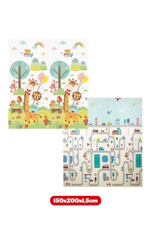 Vehicles Cute Friends faltbarer Spielteppich (MATI) 150 x 200 x 1,5 cm, extra dick (verpackt), gefaltet6 - 2