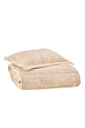 Velvet Kadife Comfort Set Modern Uyku Seti Tek Kişilik Cappuccino 2 Parça - 3