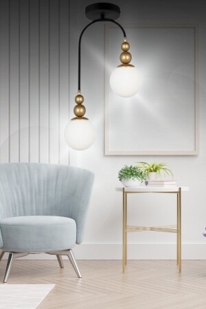 Venus 2-teiliger Hängelampen-Kronleuchter – Pro Star-Modell – Wohnzimmer – Flur – Schlafzimmer – Flur OTAL-VENÜS - VEDA AVİZE