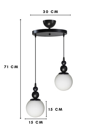 Venus 2-teiliger Hängelampen-Kronleuchter Sondermodell - Moderner Kronleuchter - Wohnzimmer - Flur - Schlafzimmer VN2 - 5