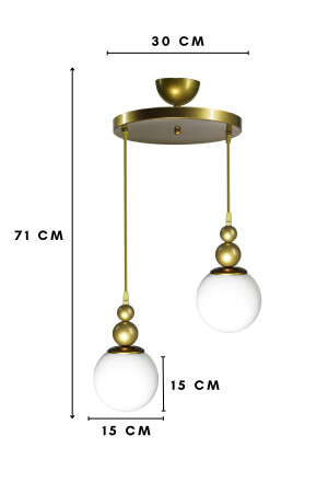 Venus 2-teiliger Hängelampen-Kronleuchter Sondermodell - Moderner Kronleuchter - Wohnzimmer - Flur - Schlafzimmer VN2 - 4