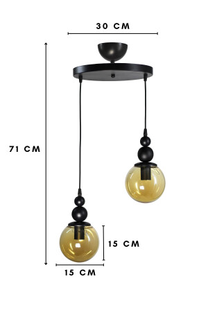 Venus 2-teiliger Hängelampen-Kronleuchter Sondermodell - Moderner Kronleuchter - Wohnzimmer - Flur - Schlafzimmer VN2 - 6