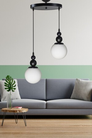 MNZ-Venus 2-piece pendant lamp شمعة نموذج خاص - شمعة حديثة - غرفة المعيشة - القاعة - غرفة النوم VN2 - VEDA AVİZE