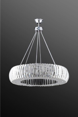 Venüs 60cm Gümüş Lüx Kristal Taşlı Avize 1605040012598 - 4