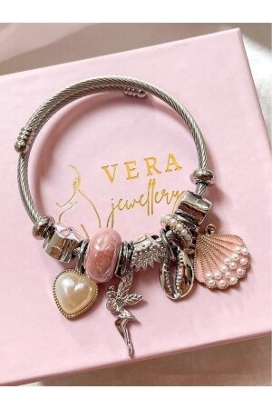 Vera Jewellery Deniz Kabuğu Charmlı Çelik Pandora - 1
