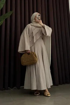 Vera Premium Keten Etek Takım Bej - Nuuwears