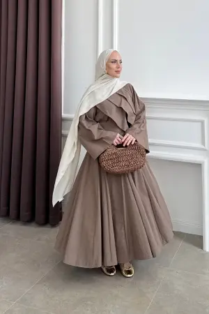 Vera Premium Keten Etek Takım Vizon - Nuuwears
