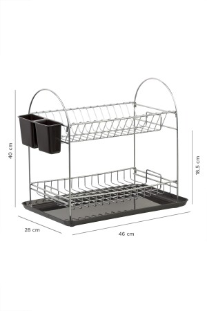 Verchromter zweistufiger Maxi-Teller-/Geschirrständer TKB-788 - 7