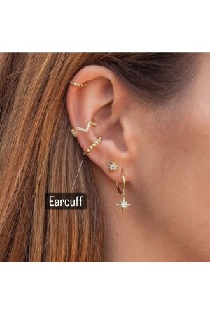 Vergoldeter dünner Ear Cuff-Kompressionsknorpel - 2