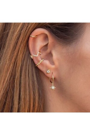 Vergoldeter dünner Ear Cuff-Kompressionsknorpel - 5