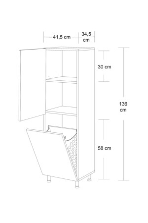 Verona Schrank mit Wäschekorb MQBD017110414 - 5