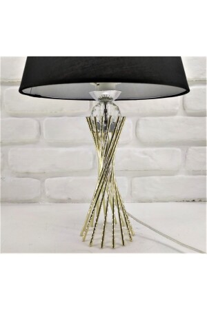 Versilberte Twirl-Metallbein-Kristallglas-Kugel-Lampenschirm-Tischlampe mit schwarzem Stoffhut PRA-4887490-7472 - 5