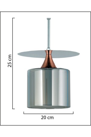 Verspiegelter einzelner Kronleuchter aus Rauchglas sef46 - 6