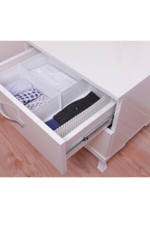 Verstellbarer Schubladen-Organizer, 4 Stück, 10 x 40 cm, Deco Bella Schubladen-Organizer - 4