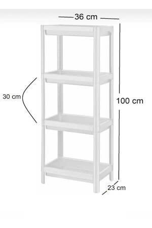 Vesken 4-stufiges Küchen-/Badezimmer-Organizer-Regal (weiß) - 5