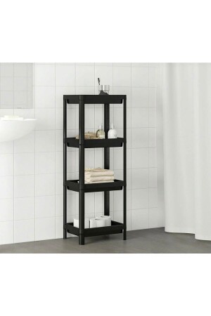 Vesken 4-stufiges Küchen- und Badezimmer-Organizer-Regal (SCHWARZ) - 5