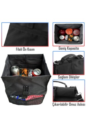 Vettore Lebensmittel-Tragetasche, Lunchbox, wasserdicht, wärmeisoliert, für Schule, Picknick, Büro, Strand, Schwarz - 6