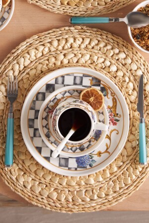 Victoria Porselen 32 Parça 6 Kişilik Kahvaltı Servis Takımı - Emsan