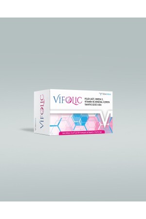 Vifolic Folik Asit- Omega 3- Vitamin Ve Mineral içeren Takviye Edici Gıda- 30 Soft Jel Kapsül - 1