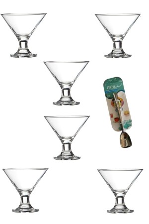 مـنـز - آيس كريم و ديسـرت كوب آيس Ville 12 قطعة آيس كريم مع ملعقة 440410-12 قطعة - Paşabahçe