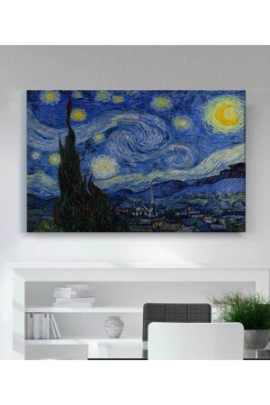 Vincent Van Gogh Yıldızlı Gece Kanvas Tablo mmc64 - StellaStore