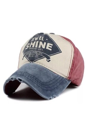 (منز) البحرية (بوردني) الزرقاء (Vintage Shine Hat) - Kazandıran Outlet