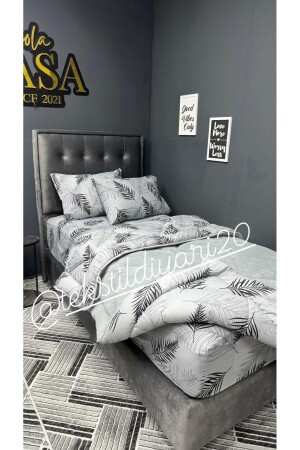 مجموعة نوم (مع أوراق مرنة) ريش رمادي - Violacasa